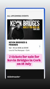 Kevin bridges 18 July, Cork
