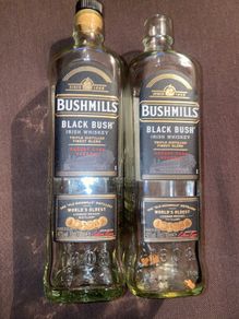 Bushmills black bush whiskey Empty bottles