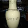 Chinese porcelain vase from the Jingdezhen region featuring a hand painted peacock and floral motif., Postage Available Image 3