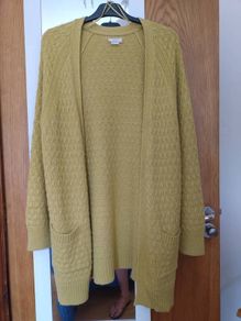 Fat face long yellow cardigan