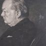 Midcentury Signed Winston Churhill Lithograph Image 3
