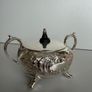 Stunning Vintage Sheffield 3-Piece Silver-Plated Tea Set with Large Engraved Gallery Tray - Polished & Ready Image 10