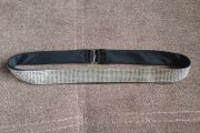 Black satin and silver details stretchy belt