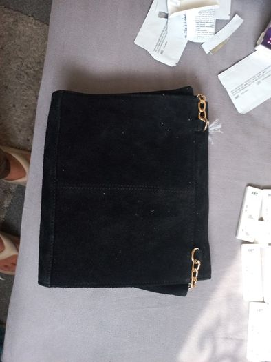 New handbag made of natural suede Esmara