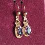 9ct gold Vintage Amethyst earrings. Image 2