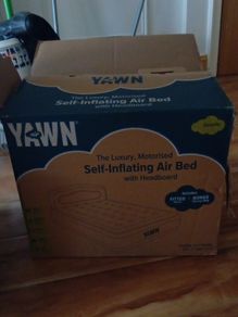 Yawn  turlam wall , the luxury motorised self inflating airbed with headboard