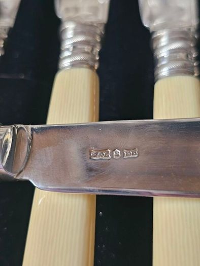 ANTIQUE EPNS Silver Plated Fish Cutlery Set