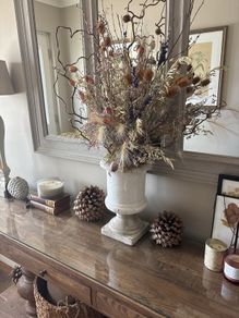 Vintage urn and arrangement