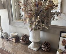 Vintage urn and arrangement