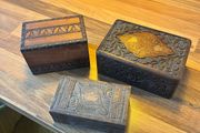 Vintage Trinket Boxes x3