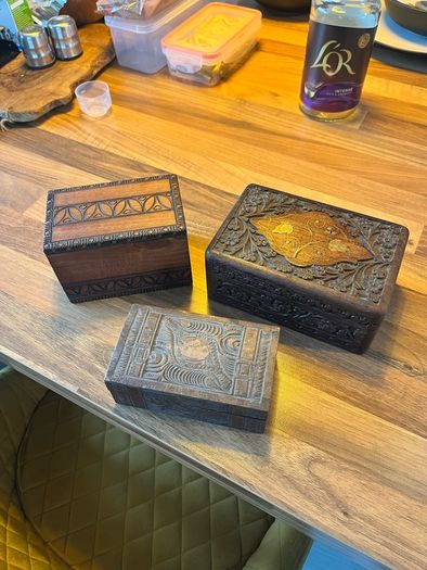 Vintage Trinket Boxes x3