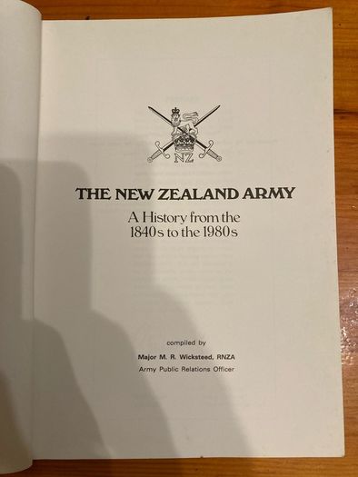 War book: 'The New Zeland Army'