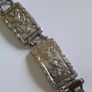 Hallmarked Silver Panel Bracelet - c.1940s Image 8