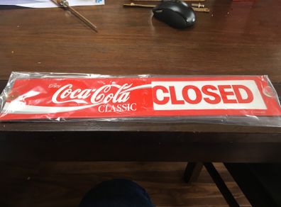 Coca Cola Open And Close Sign
