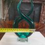 Teal knotted glass sculpture Image 2