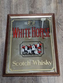 1960s White Horse Scotch Whisky Bar Mirror