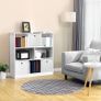 bookshelf, cube shelf, standing shelf, with open compartments, for living room, study, children's room, office, as a room divider, 97.5 x 30 x 100 cm, white Image 2