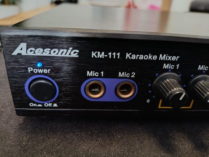 Acesonic KM-111 Karaoke Mixer USB to PC, 2 XLR Mic In, RCA In/Out Headphone Out