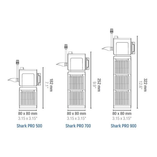 SICCE Shark PRO 900 Internal Filter, 900 l/h - (180-260L) Fresh & Marine