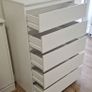 White 5-Drawer Chest of Drawers Image 2