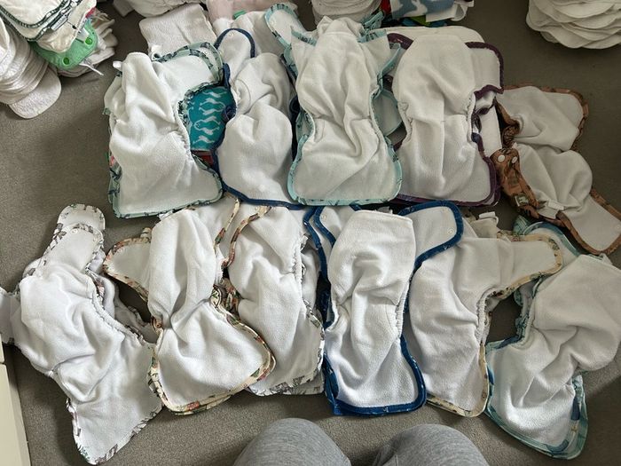 Cloth Nappy - Little Lamb size 2 pocket nappies bamboo 20