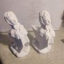 Pair vintage  hand made porcelain figurines / miniature vases or flower holder. Image 2