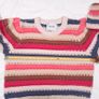 Minus Open-Knit Multi-Colour Beige Pink Blue Striped Crew Neck Jumper Sweater Size M Image 7