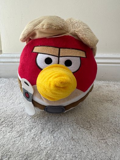 Angry Birds Star Wars approx. 9 Luke Skywalker Plush Soft Used Please look on the Bottom of the toy look at the pictures