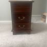 Pair of mahogany bedside lockers Image 2