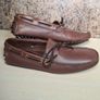 mens MASSIMO DUTTI brown moccasin leather loafer driving shoes Size UK 10 EU 44 Image 2