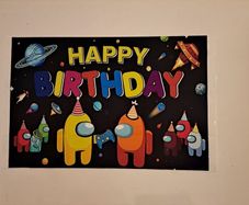 Amoung Us Birthday Banner
