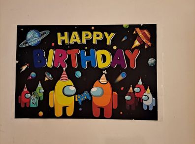Amoung Us Birthday Banner