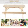 Outsunny 4-Seater Wooden Picnic Bench Set-Fir Wood Image 5