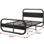 King Size Bed Frame with Headboard,150x200 Oval-Shaped Image 2