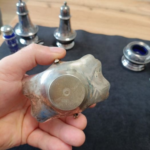 set of old silver-plated items