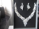 Silver Crystal  Bride's Designer Neck Piece and Earrings