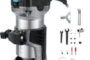 Router Tool, 710W Wood Router, Router for Woodworking with Three Router Collets, Wood Router Tool with Fixed Base, Woodworking Router with Aluminum Shell and 13000 - 33000 r/min Rotating Speed (FREE SHIPPING)