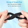 iPhone Charger Cable, iPhone Charging Cable, USB Cable Nylon Braided Long iPhone Lead Fast Charging Compatible iPhone 11 12 13 14 Pro Max Mini XS XR X 10 8 7 Plus 6s 6 SE, (2 Meter) Image 6