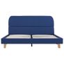 Bed Frame Blue Fabric 135x190 cm Image 3