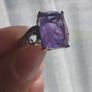 Vintage 925 Cocktail Ring with Large Amethyst. Image 5