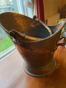 Victorian Copper Coal skuttle