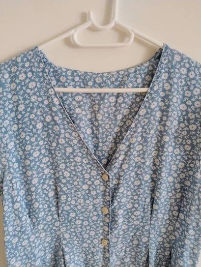 Ladies floral cotton button down dress UK size 14 in very good condition with no issues FREE STANDARD POSTAGE INCLUDED
