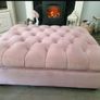 Custom Pink Velvet Footstool/ Ottoman Image 3