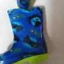 Dunnes Stores  Blue Game Wellingtons.   S.6.  New Image 5