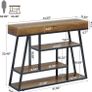 Industrial Narrow Console Table, 4-Tier with Storage Space Image 2