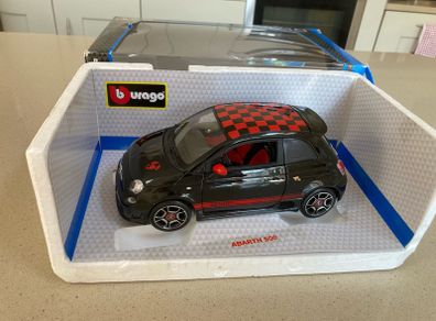 Fiat 500 Abarth black Rare 1/18