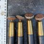 Vintage ebonized turned dansette legs with ajustable feet x4 including fittings c1960 Image 4