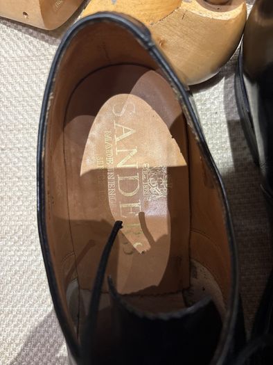 Sanders Andy Calf Skin Leather Oxford Laced Shoes - Size 10