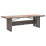 Garden Table 240x90x74 cm Poly Rattan and Solid Acacia Wood Image 5