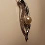 Sterling Silver Pearl & Zircon Solid Drop Pendant Image 3